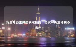 新生儿香港户口获取指南：务实解析三种核心路径