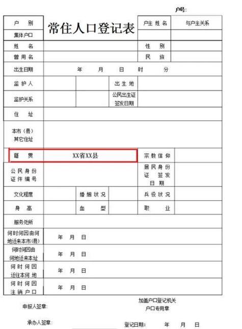 香港户口籍贯怎么填写(学生籍贯正确填写模板)-图1