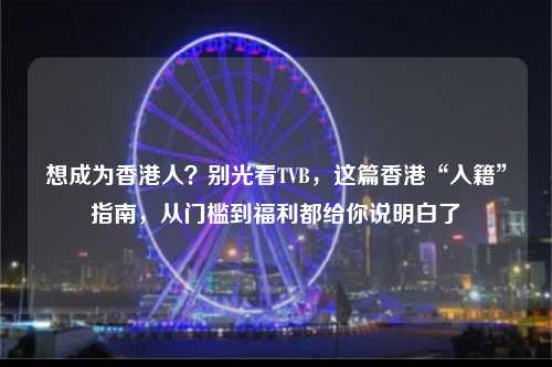想成为香港人？别光看TVB，这篇香港“入籍”指南，从门槛到福利都给你说明白了-图1